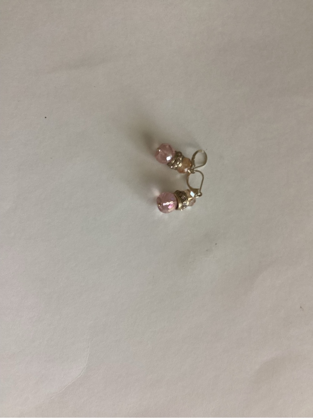 Delicate Pink Crystal Drop Earrings - Ladies' Dangle Jewelry